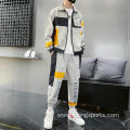 Fashion Patchwork 2 Piece Set Long Sleeve Tracksuits